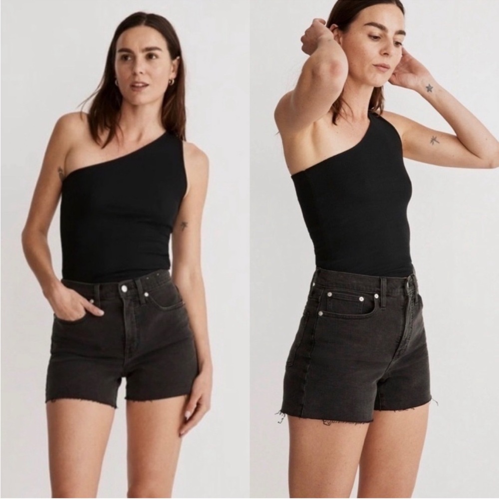 Madewell High-Rise Denim Shorts in Lunar Wash